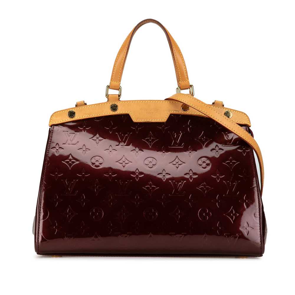 Red Louis Vuitton Monogram Vernis Brea MM Satchel - image 1