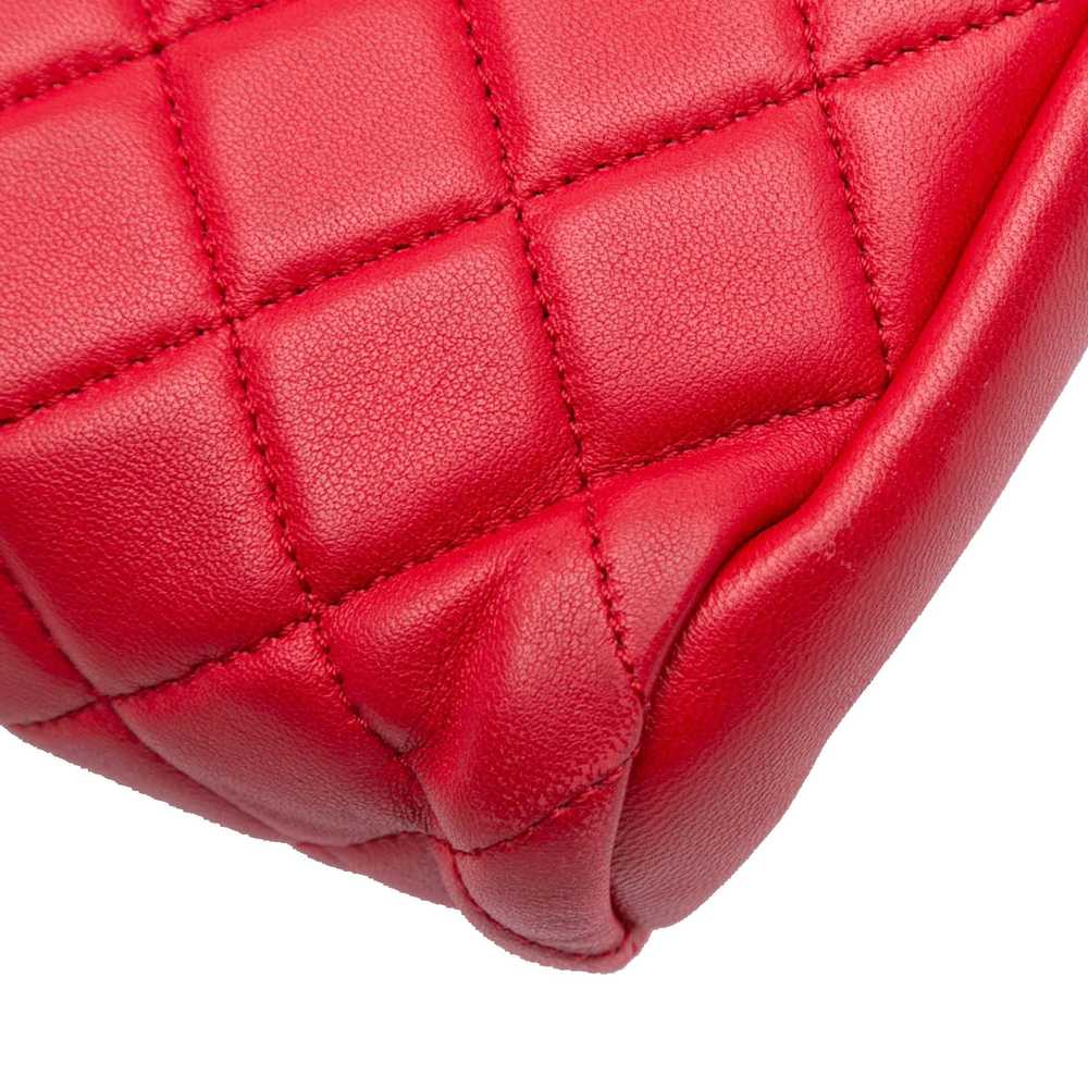 Red Chanel Medium Lambskin Just Mademoiselle Shou… - image 10