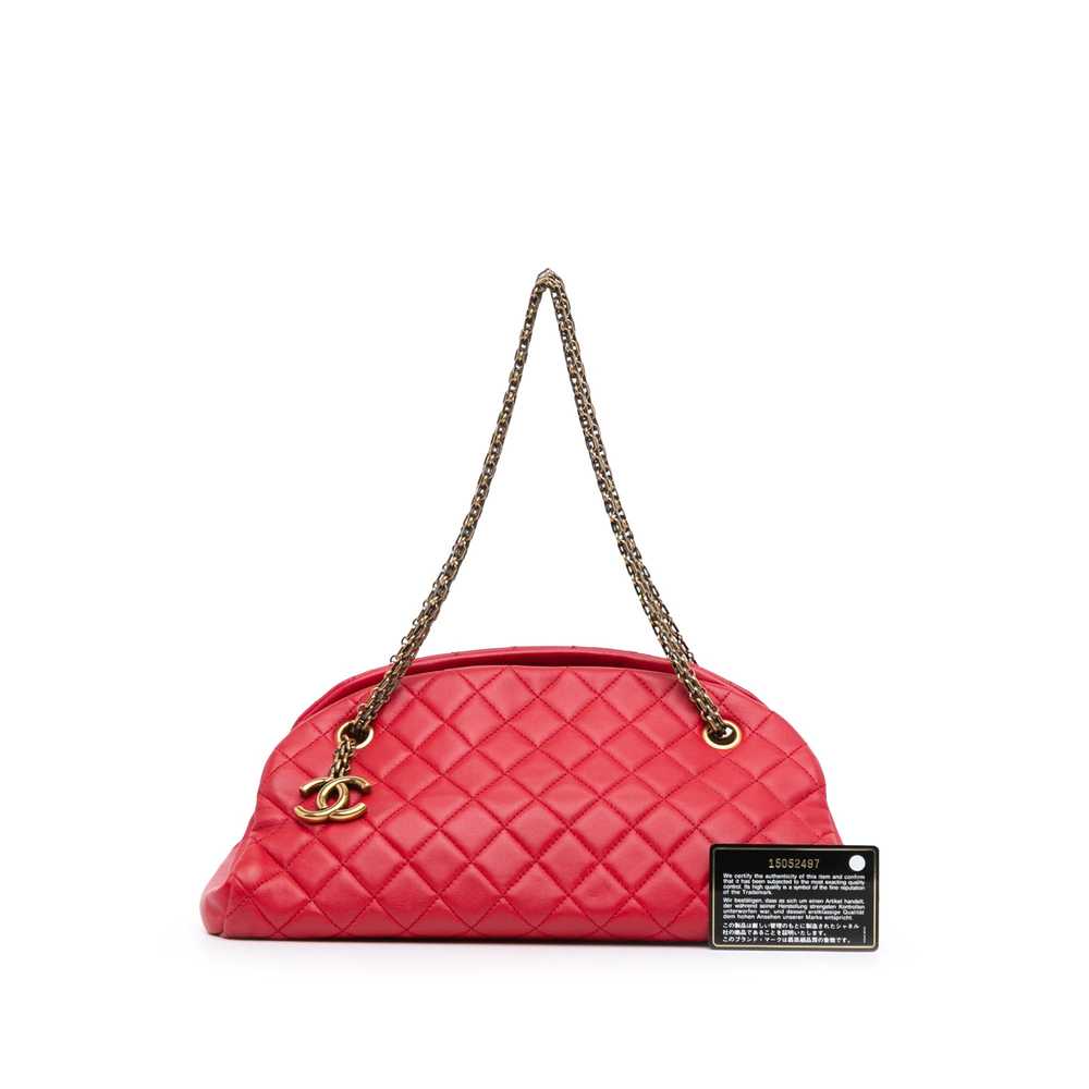 Red Chanel Medium Lambskin Just Mademoiselle Shou… - image 12