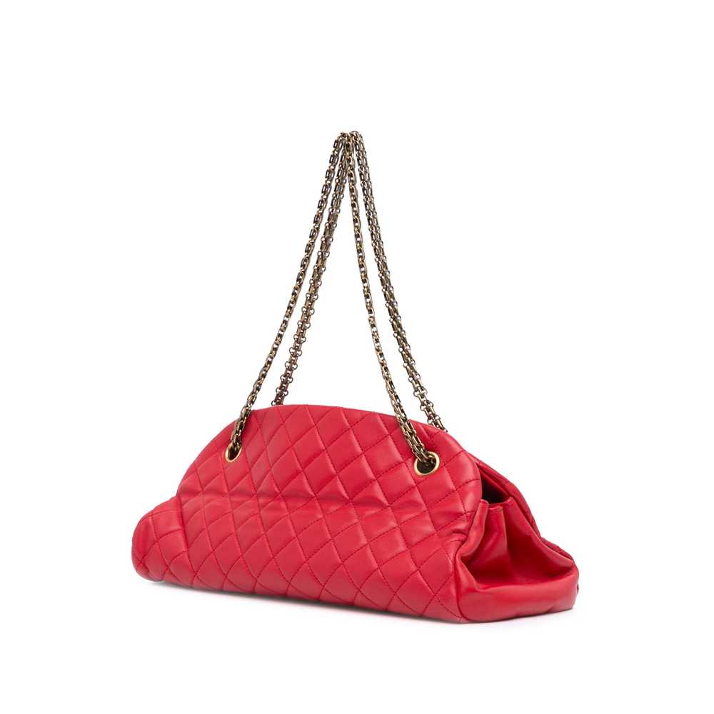 Red Chanel Medium Lambskin Just Mademoiselle Shou… - image 2