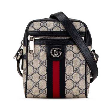 Brown Gucci Mini GG Supreme Ophidia Crossbody