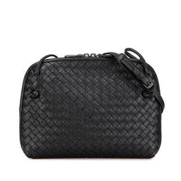 Black Bottega Veneta Nappa Intrecciato Nodini Cros