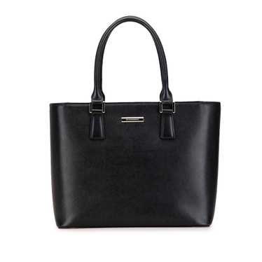 Black Burberry Leather Tote