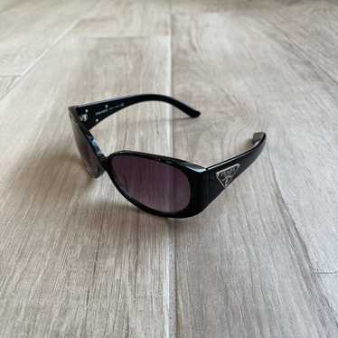 Prada Prada Milano Logo Round Cat Eye Sunglasses