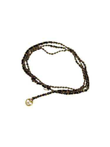 Chanel Gold/Leather Chain Belt