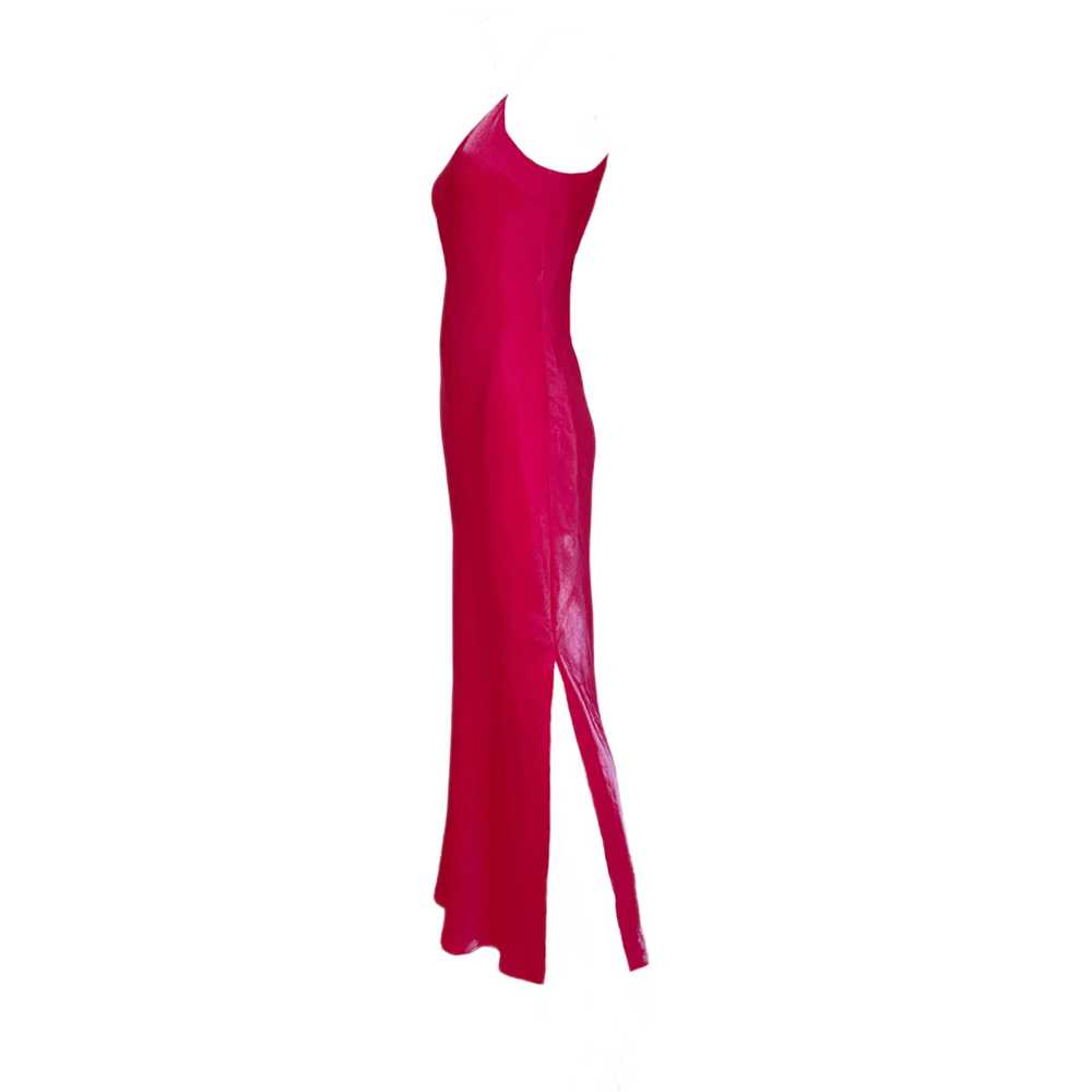 90’s Hot Pink Lace Up Back Dress by Niki - image 3