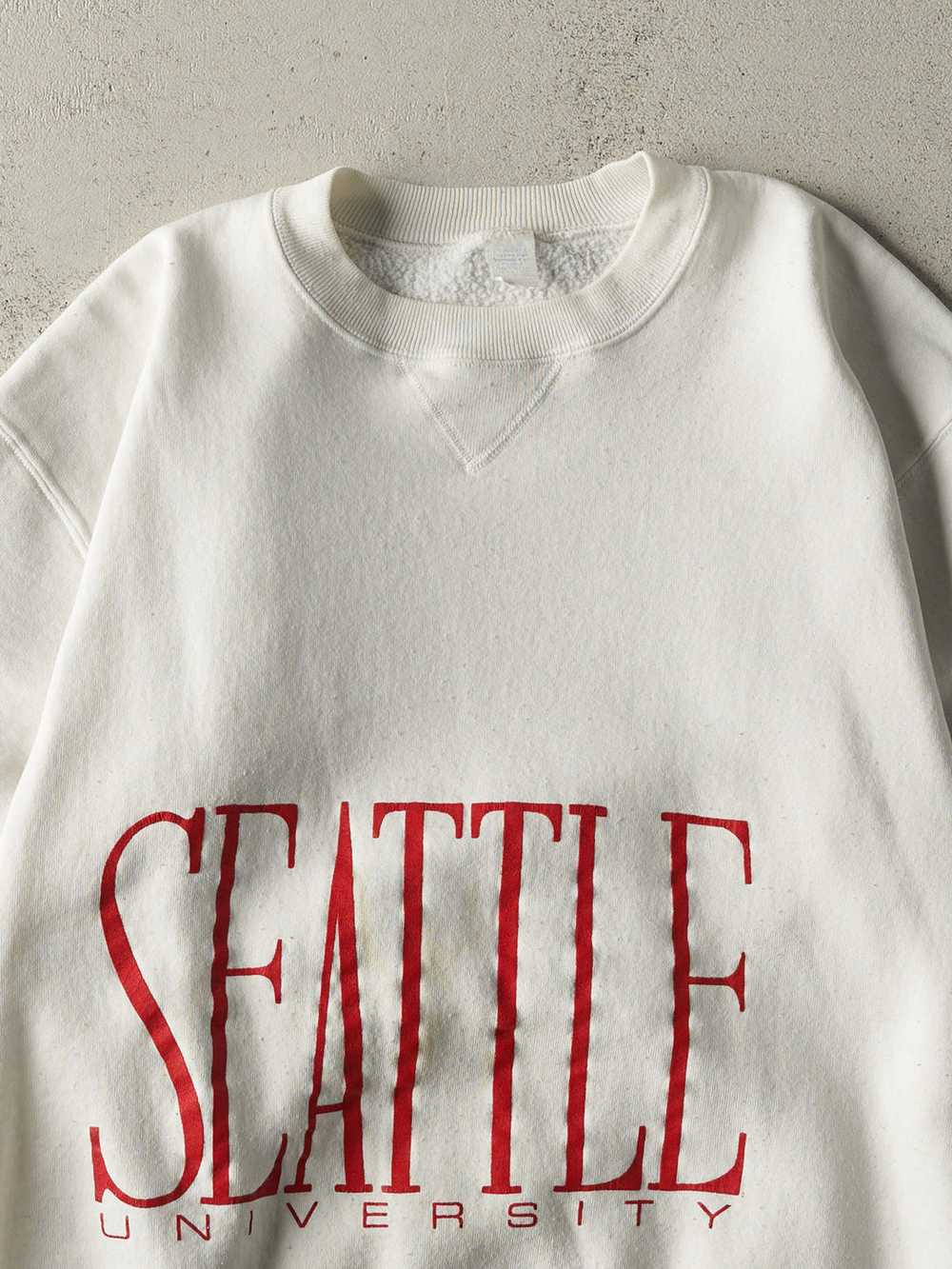 Vintage 80s White Russell Athletic Seattle Univer… - image 2