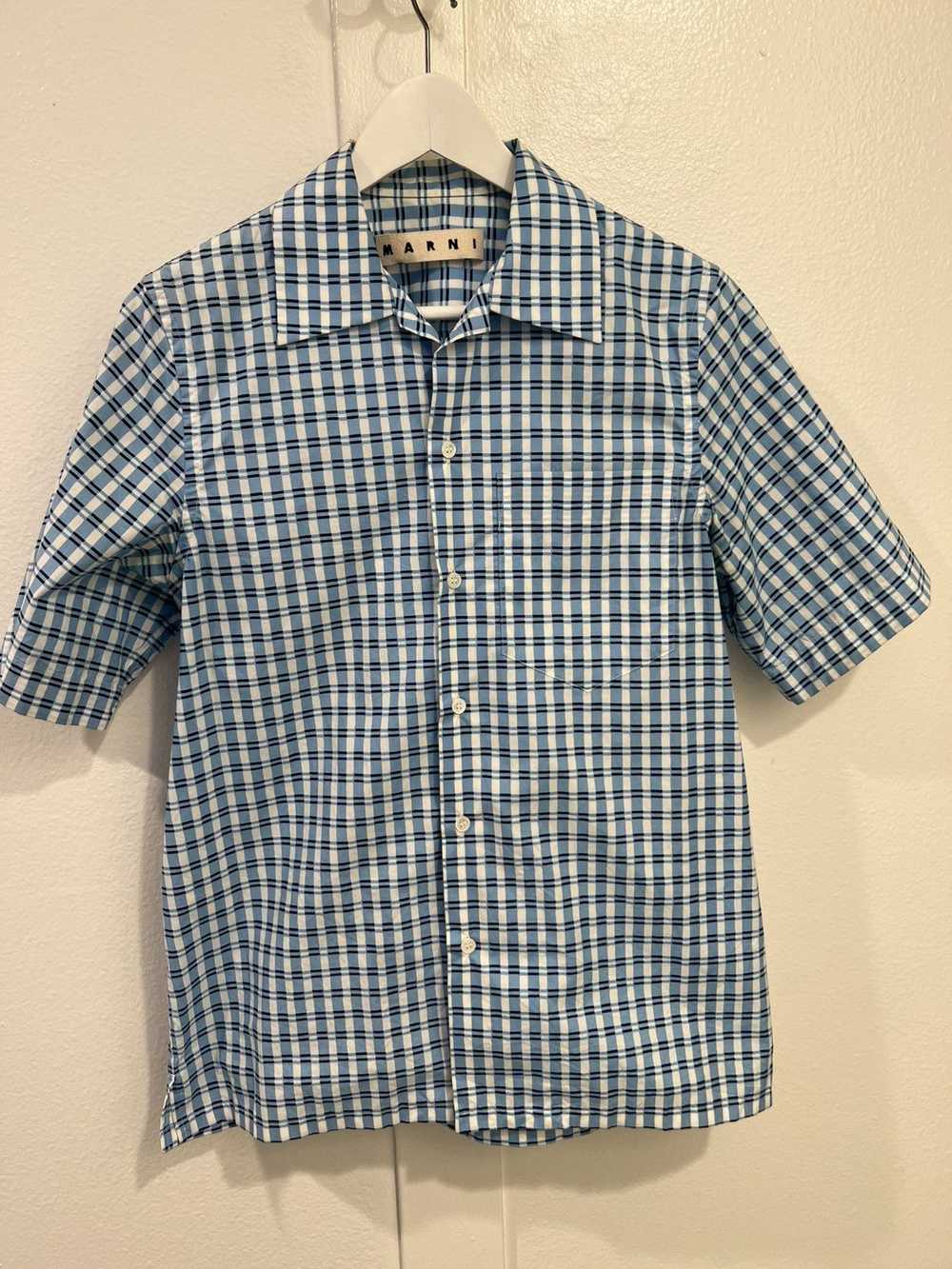 Marni S/S 18 Table Cloth Check Print Shirt - image 1