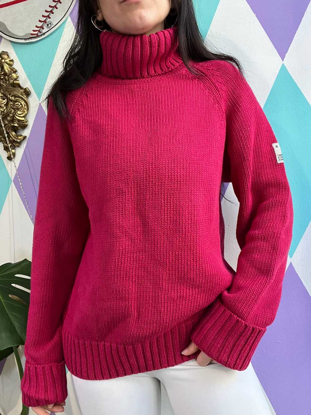 NWT Vintage Calvin Klein Turtleneck Sweater - image 1