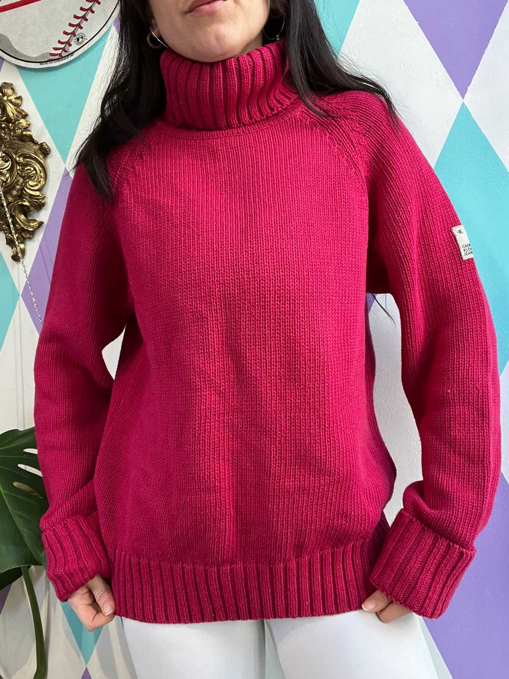 NWT Vintage Calvin Klein Turtleneck Sweater - image 3