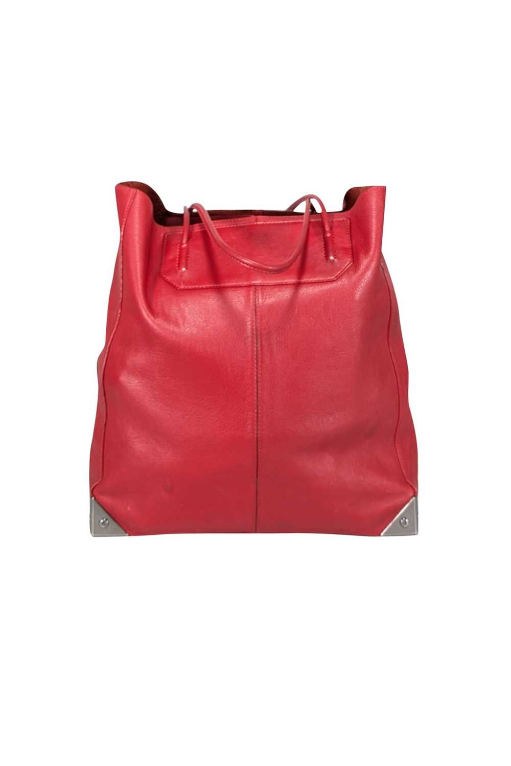 Alexander Wang - Red Leather Shoulder Bag w/ Stru… - image 1