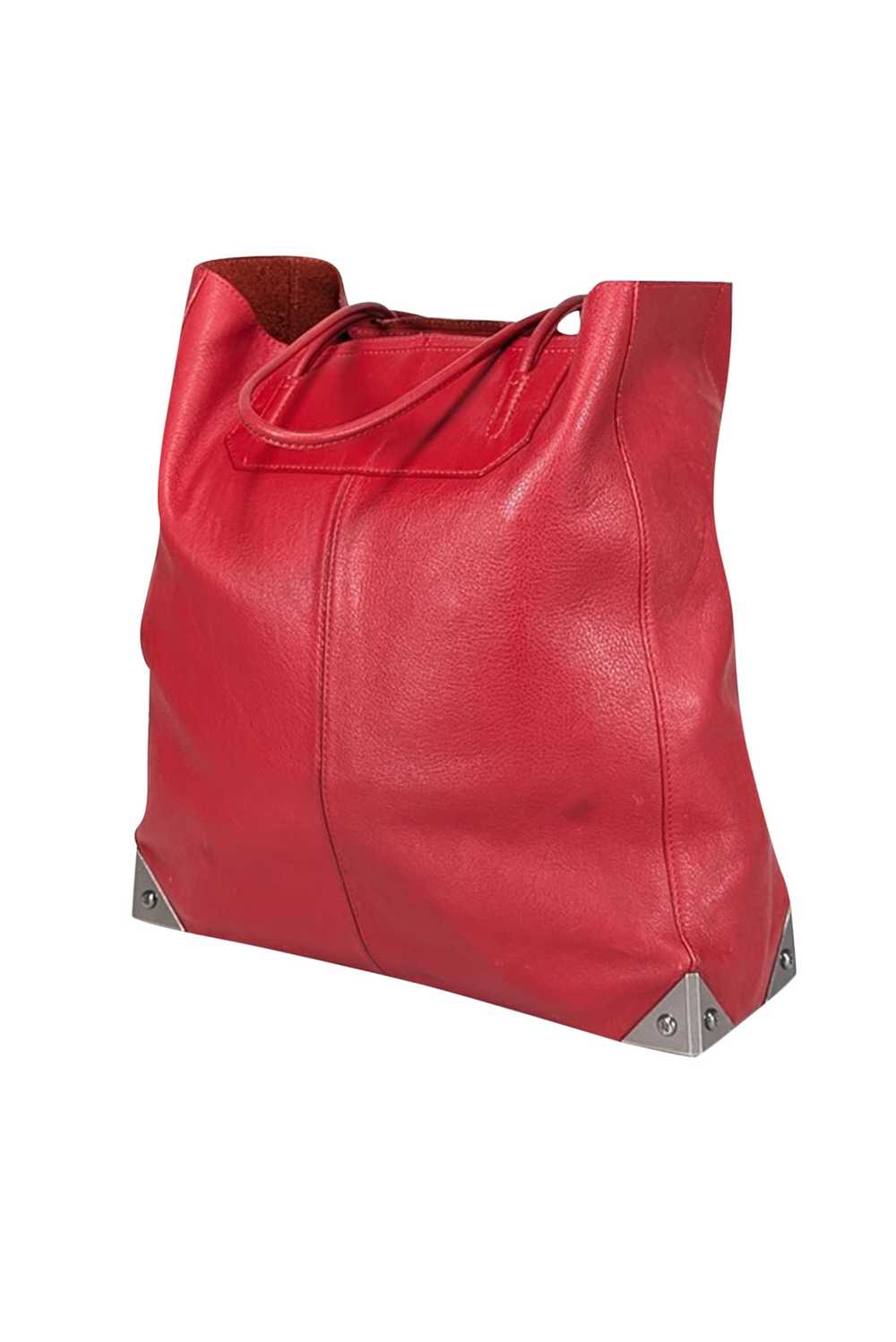 Alexander Wang - Red Leather Shoulder Bag w/ Stru… - image 2