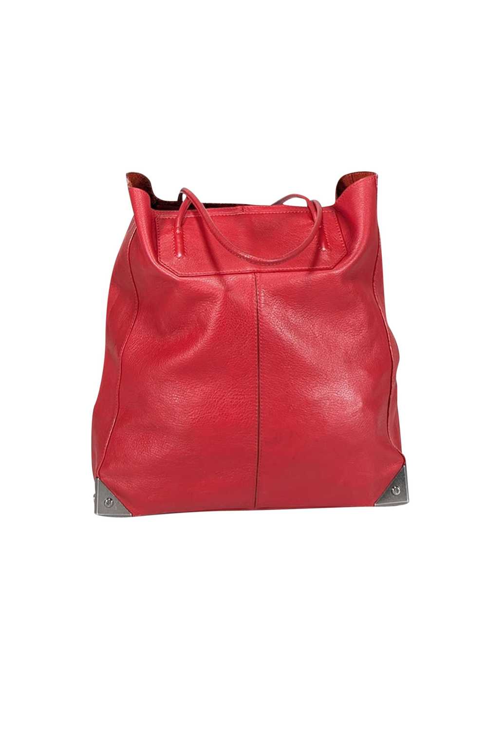 Alexander Wang - Red Leather Shoulder Bag w/ Stru… - image 3