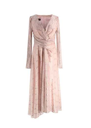 Managed by hewi Talbot Runhof Pink Sequin Maxi Dr… - image 1