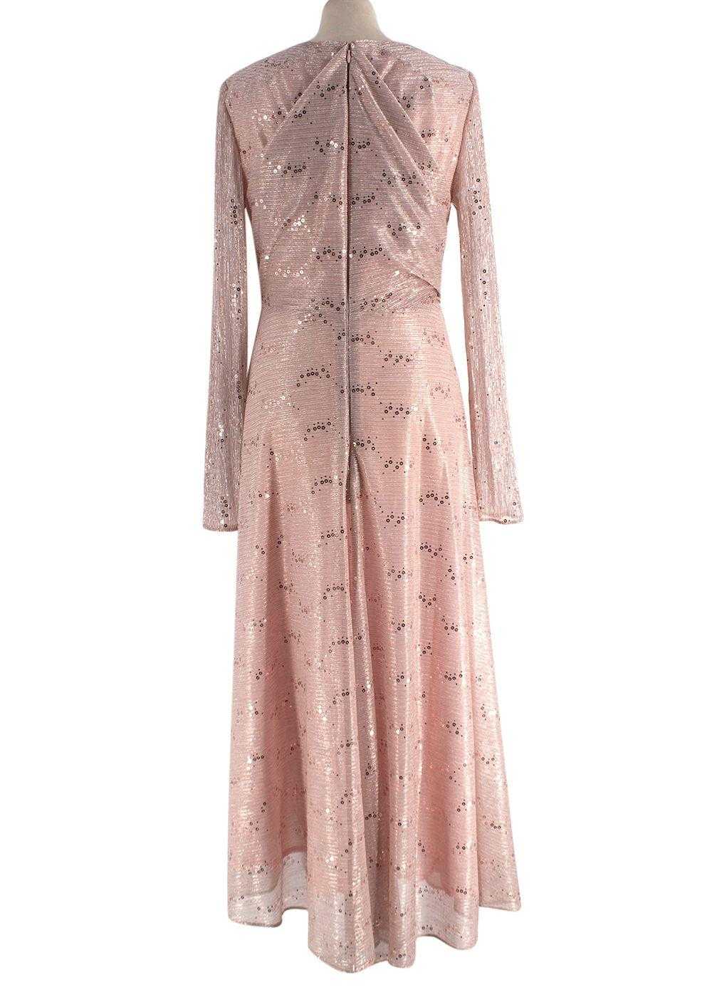 Managed by hewi Talbot Runhof Pink Sequin Maxi Dr… - image 3