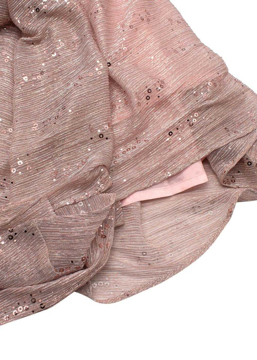 Managed by hewi Talbot Runhof Pink Sequin Maxi Dr… - image 4