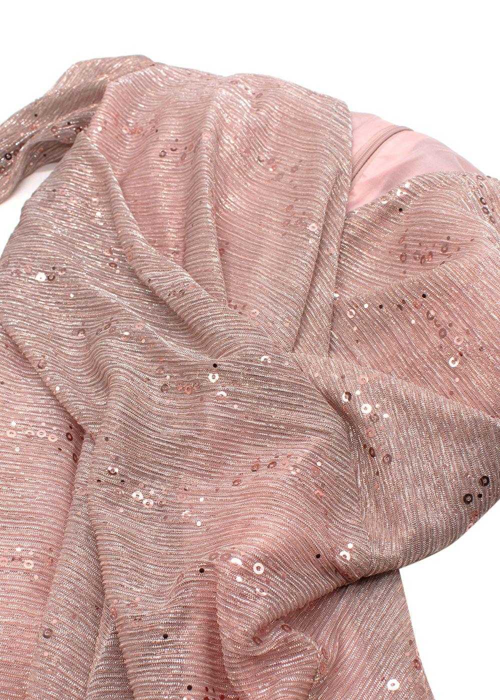 Managed by hewi Talbot Runhof Pink Sequin Maxi Dr… - image 7