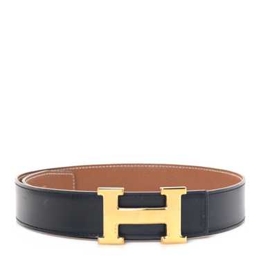 HERMES Box Togo 32mm H Belt 65 Black Gold - image 1