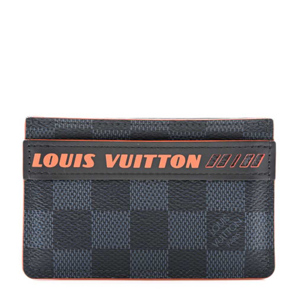 LOUIS VUITTON Damier Cobalt Race Porte Cartes Sim… - image 1