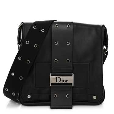 CHRISTIAN DIOR Calfskin Street Chic Messenger Blac