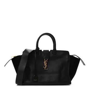 SAINT LAURENT Calfskin Suede Small Monogram Downto