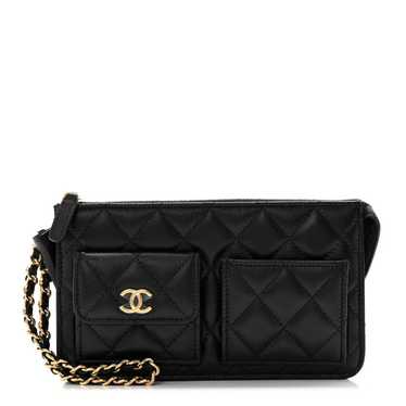 CHANEL Caviar Quilted Polly Pocket Pouch Black - image 1