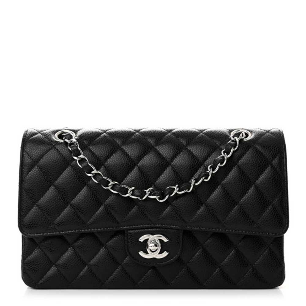 CHANEL Caviar Quilted Medium Double Flap Black - image 1