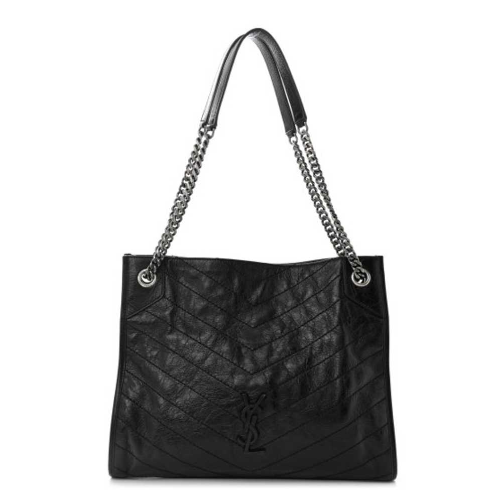 SAINT LAURENT Crinkled Calfskin Matelasse Monogra… - image 1