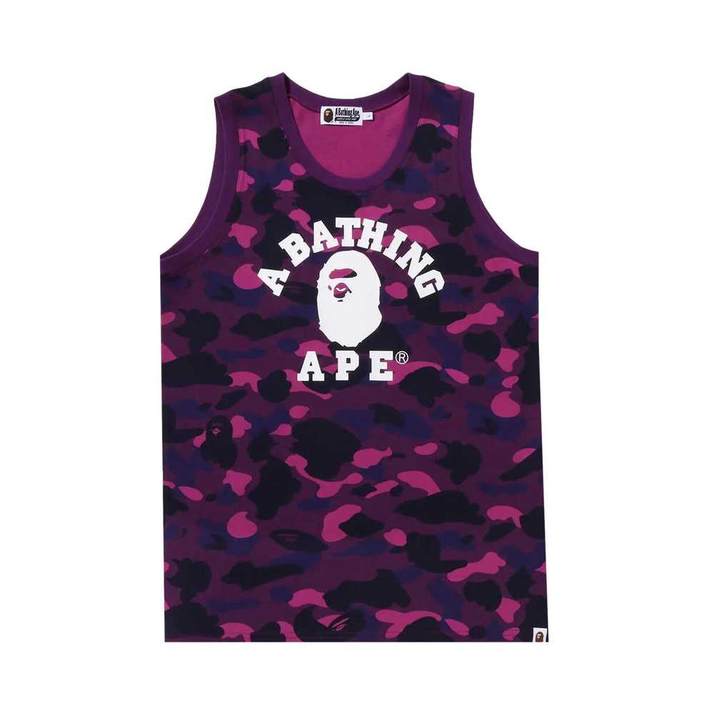 Bape BAPE Color Camo College Tank Top 'Purple' - image 1