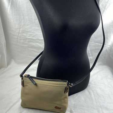 Dooney & Burke Crossbody Pouchette Purse Khaki Ny… - image 1