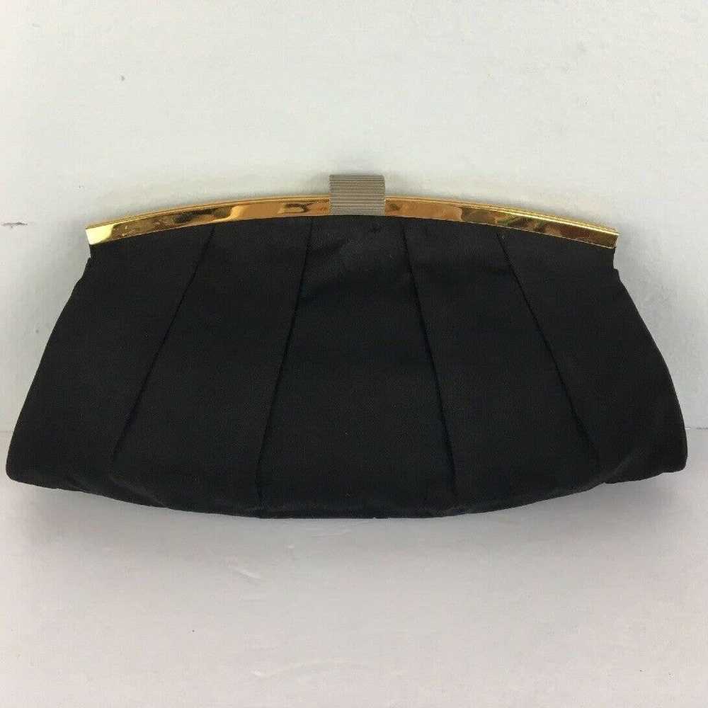 Vintage Prestige Womens Evening Purse Black Pleat… - image 1