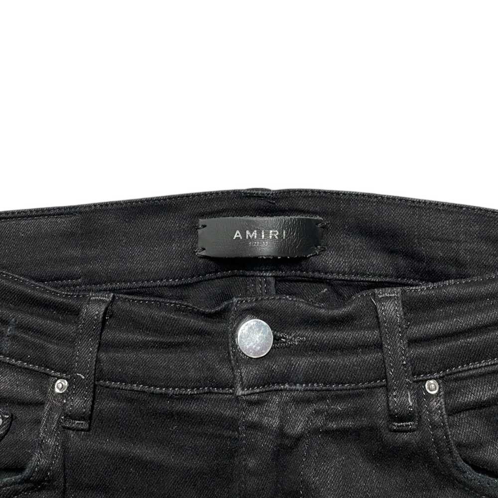 Amiri Amiri MX1 Leather Patch Jeans Black - image 4