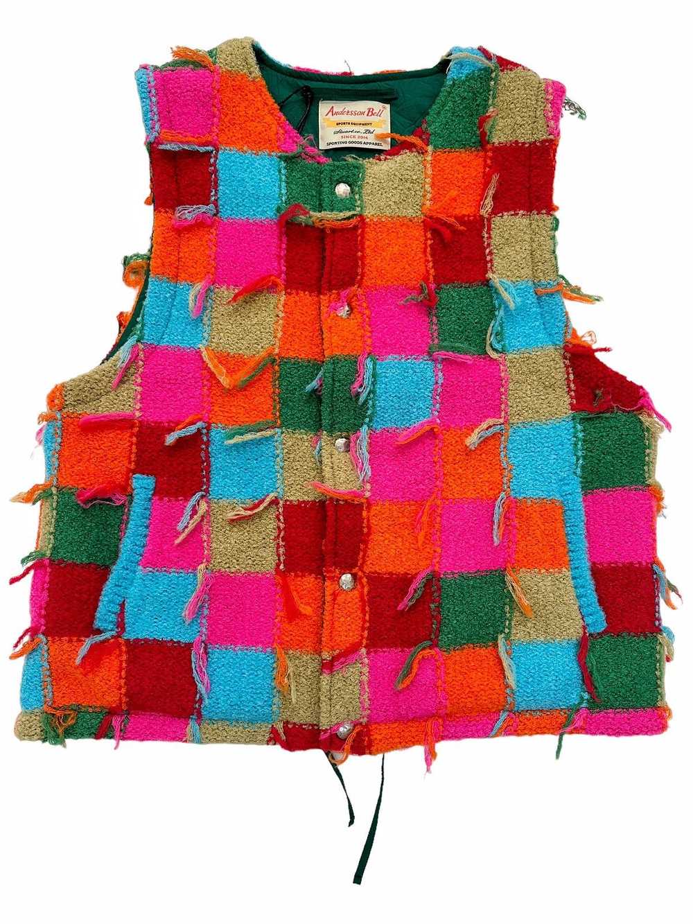 Andersson Bell Reversible Intarsia Knit Patchwork… - image 1