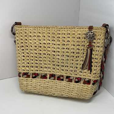 Brighton Straw Braided Strap Shoulder Bag