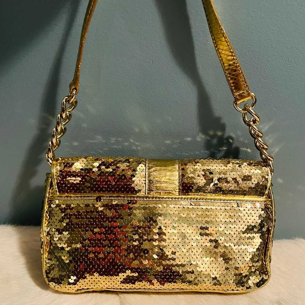 Michael Kors Bling Leather Sequin Shoulder Bag - image 6