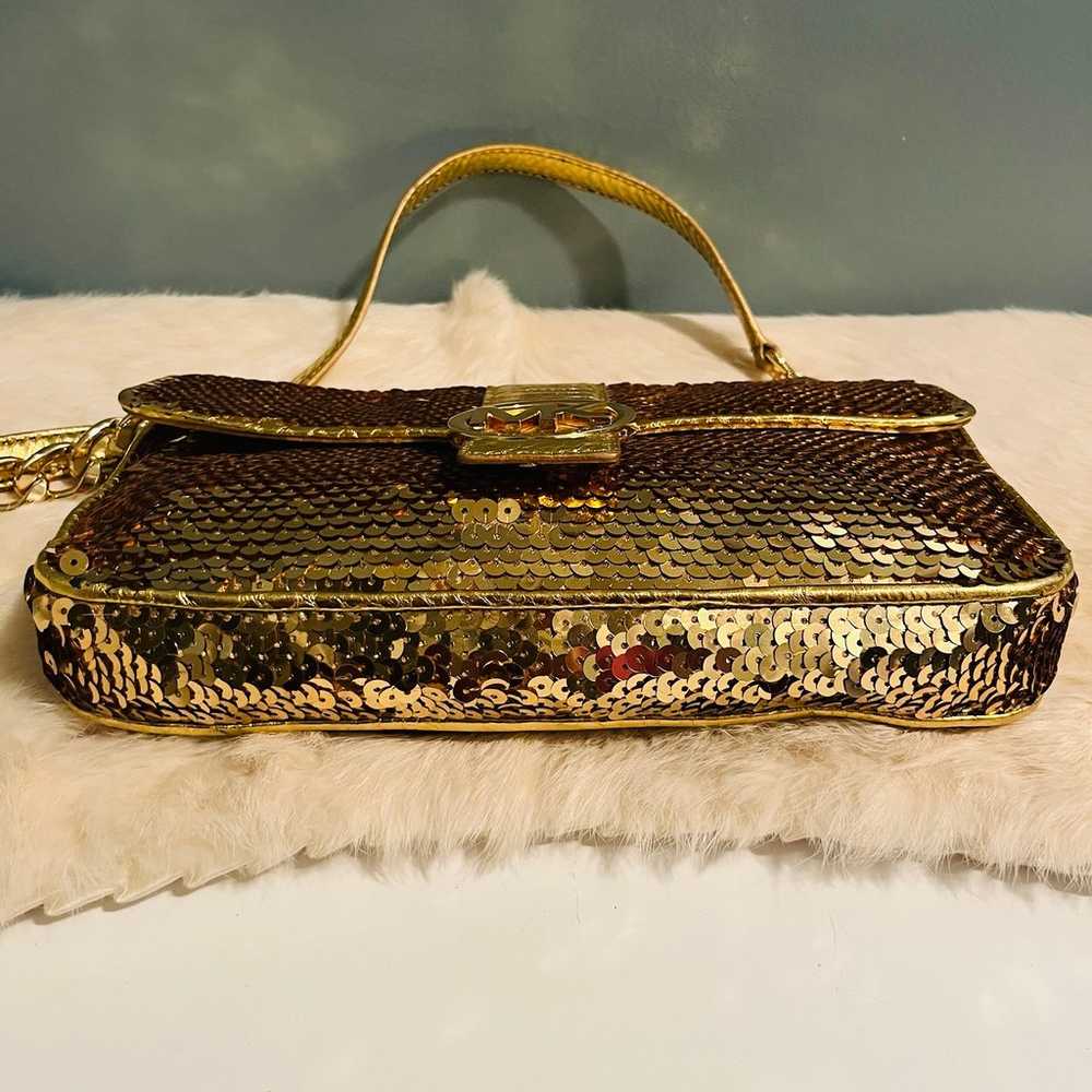 Michael Kors Bling Leather Sequin Shoulder Bag - image 8