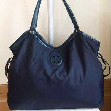 TORY BURCH Navy Shoulder Tote Bag Nylon - image 1