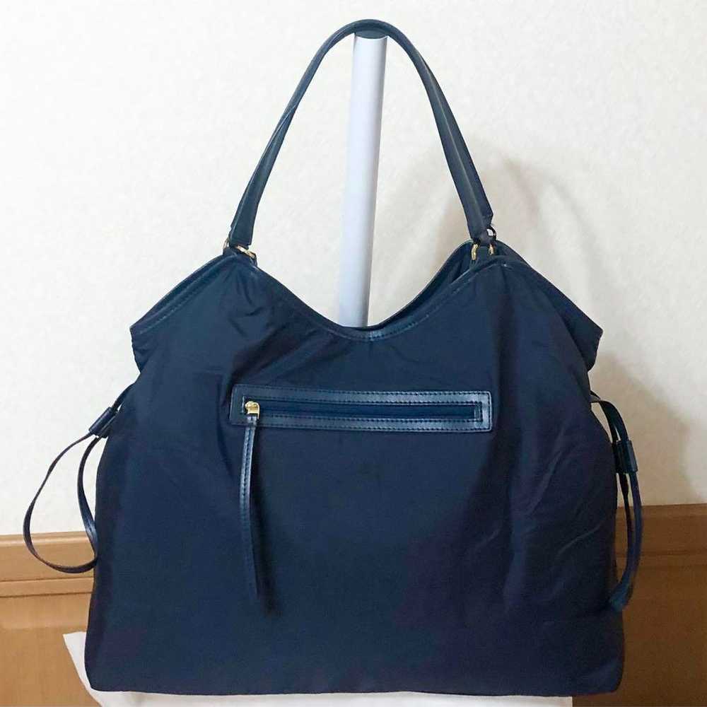 TORY BURCH Navy Shoulder Tote Bag Nylon - image 2