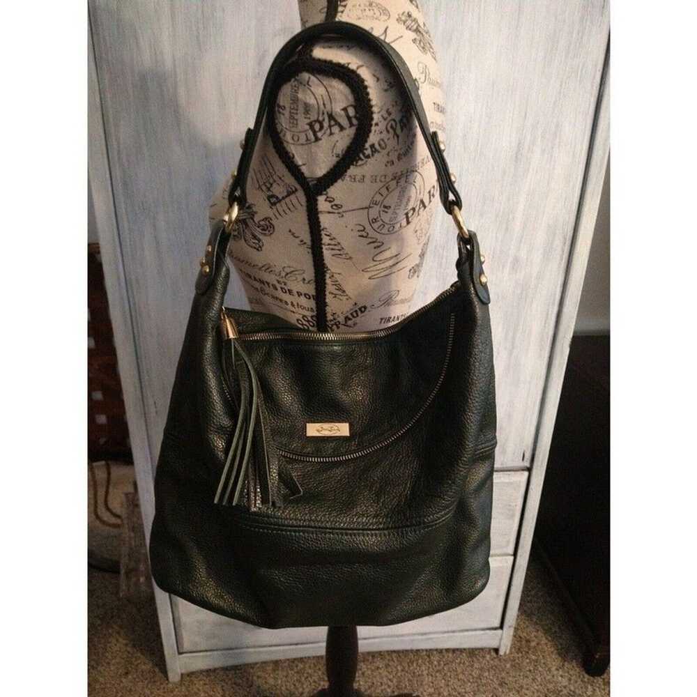 Onna ehrlich Leather  hobo Olive Green bag - image 3