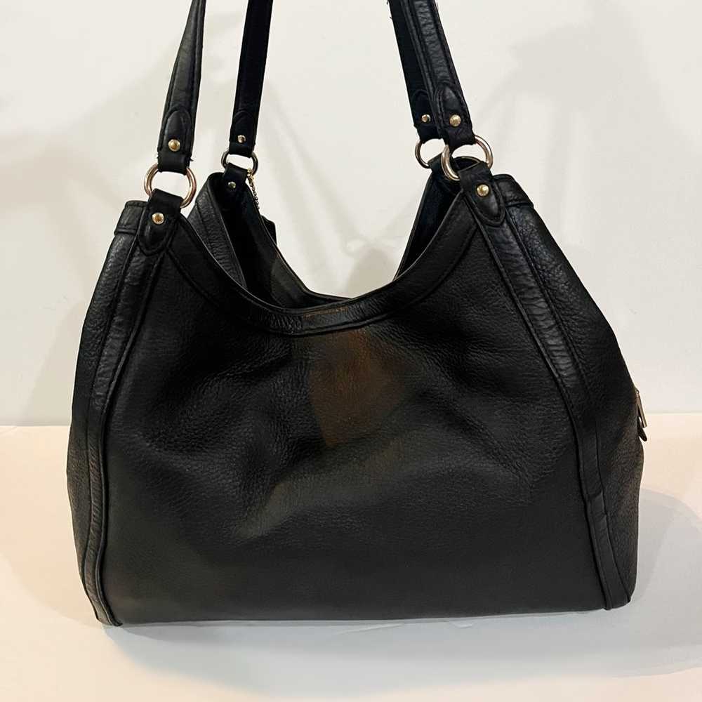 Coach Kristy Black Pebbled Leather Gold Hobo Lexy… - image 2