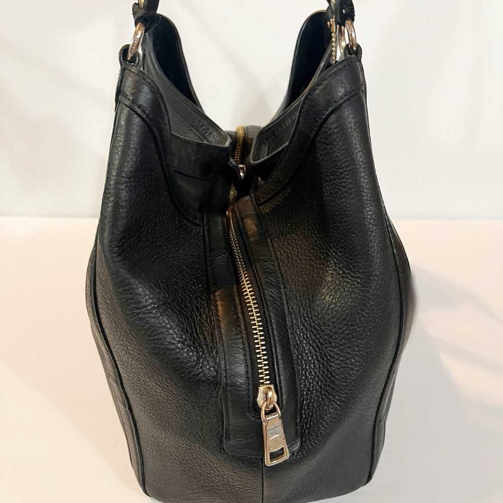 Coach Kristy Black Pebbled Leather Gold Hobo Lexy… - image 4