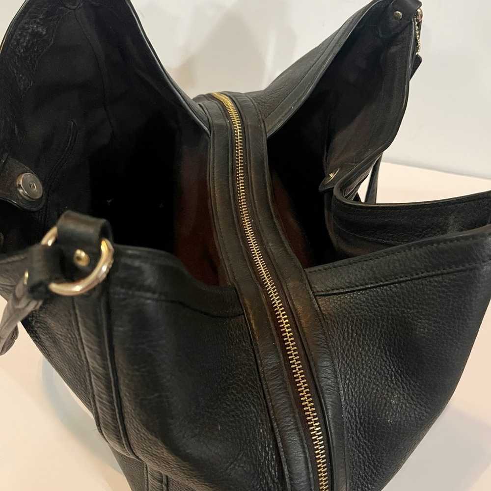 Coach Kristy Black Pebbled Leather Gold Hobo Lexy… - image 6