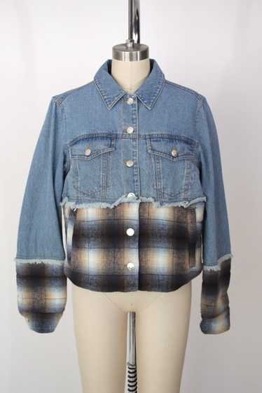 Veronica Beard Kimpton Denim & Plaid Jacket