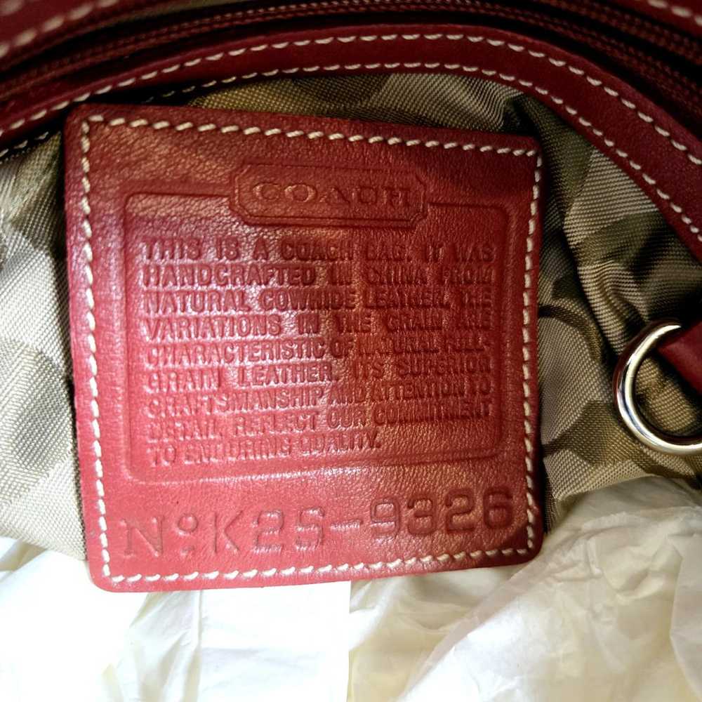 Vintage Coach 9326 (Slim Duffle) Red Leather Shou… - image 2