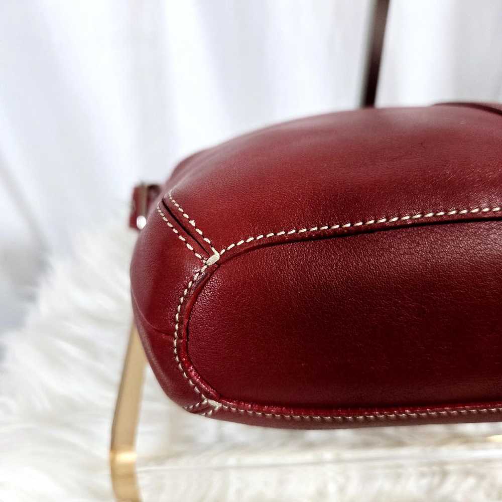 Vintage Coach 9326 (Slim Duffle) Red Leather Shou… - image 9