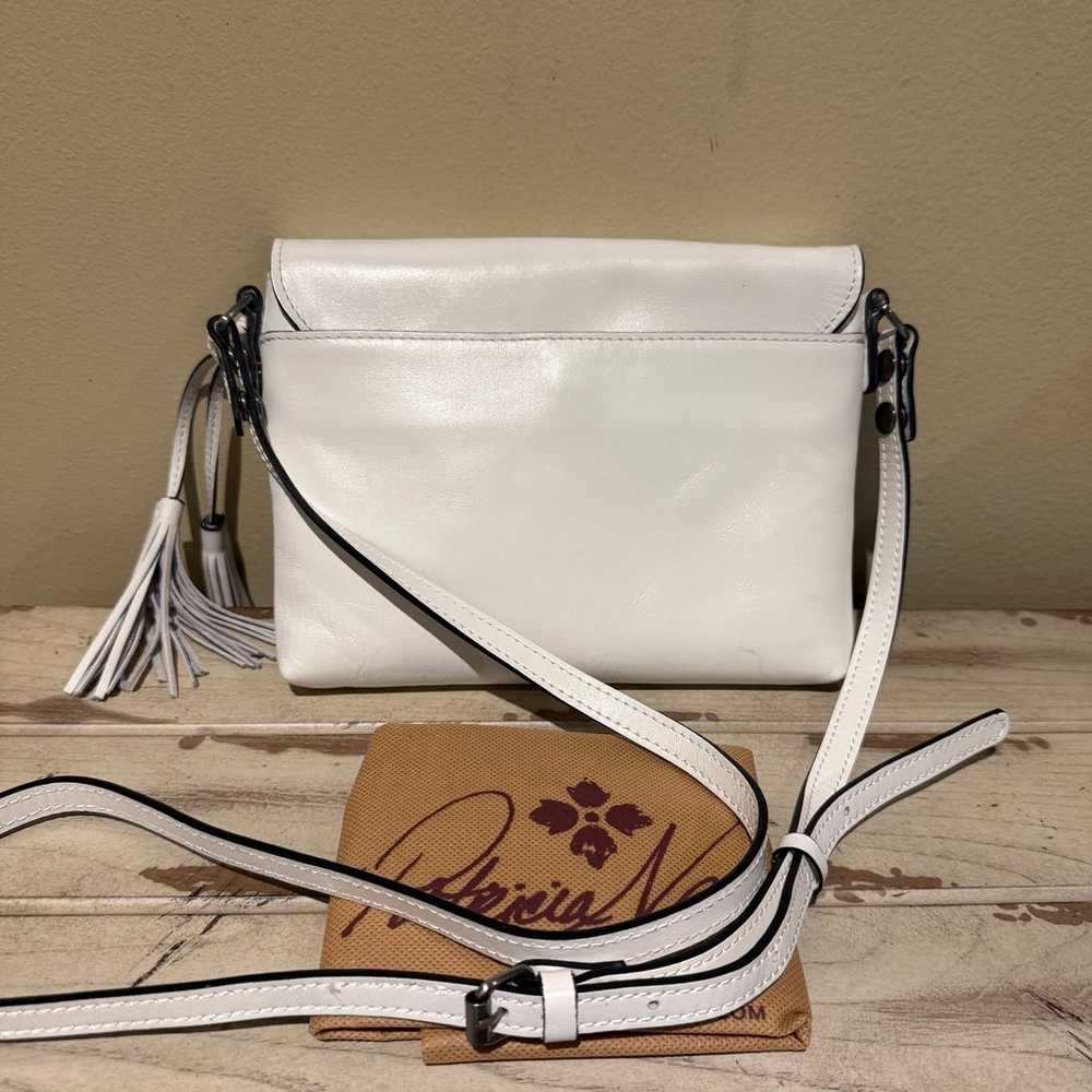 Patricia Nash Corfu Crossbody Leather White With … - image 8