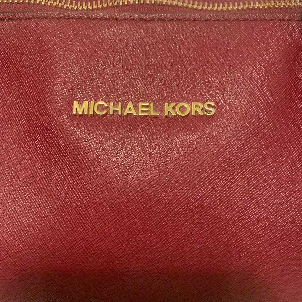 Michael KORS Burgundy Large Shoulder Bag - image 6