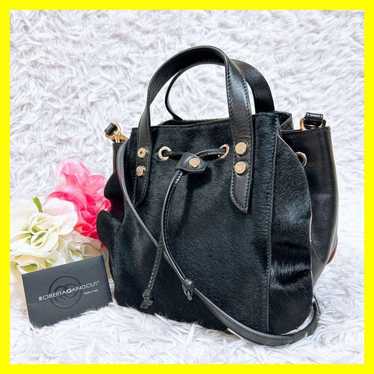 Roberta Gandolfi Handbag Shoulder Black Hairon - image 1