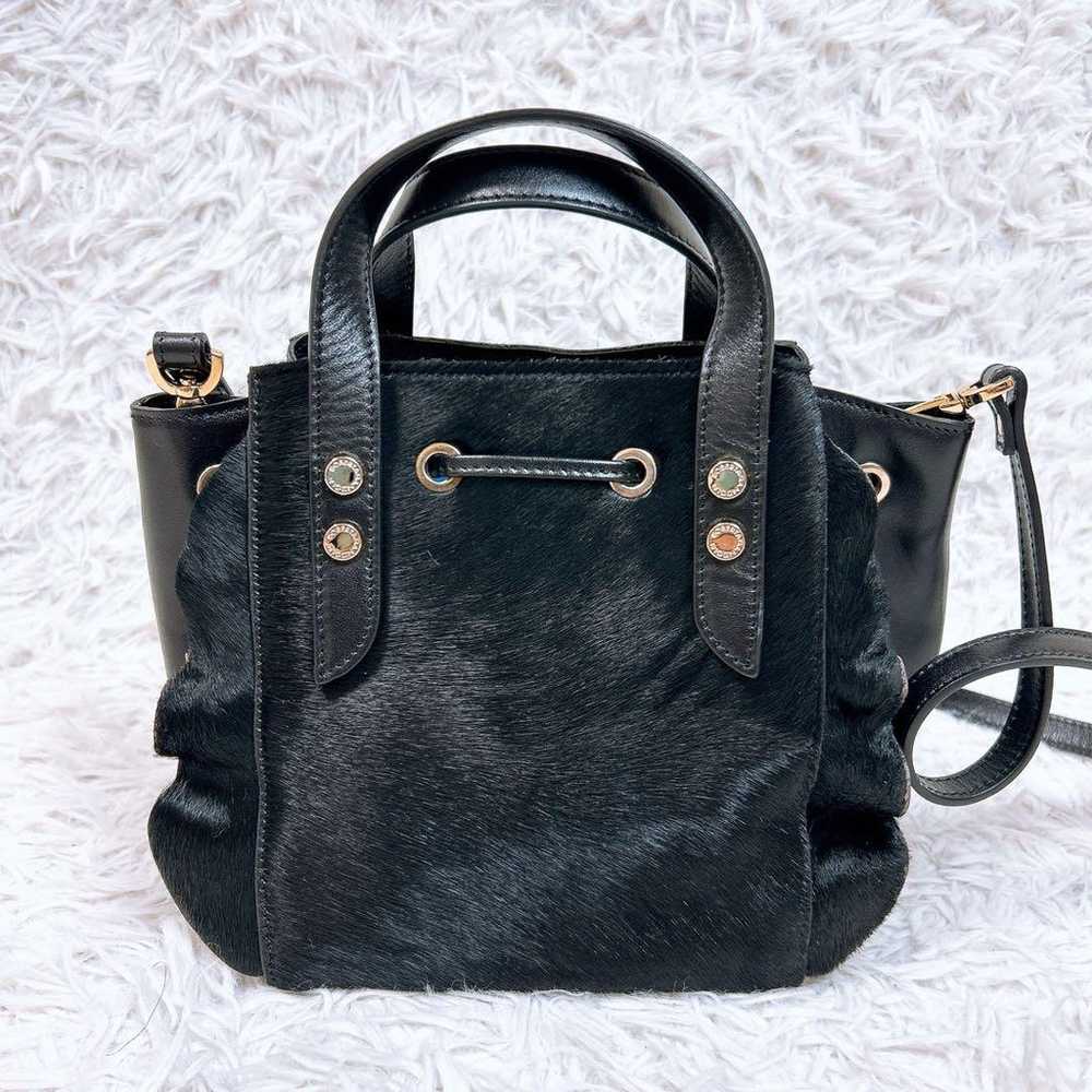 Roberta Gandolfi Handbag Shoulder Black Hairon - image 3