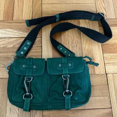 Free people green leather purse